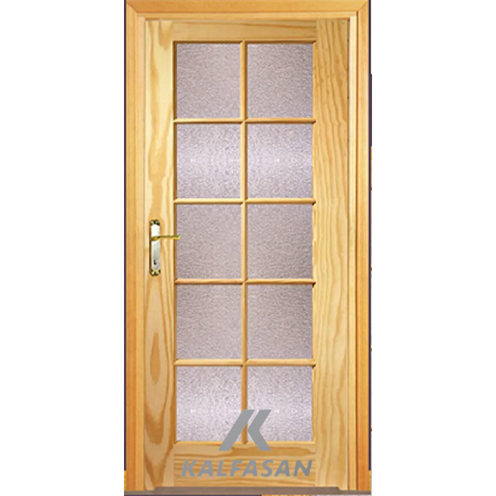 Ahşap Kapı Camlı 16 ahşap kapı modeli