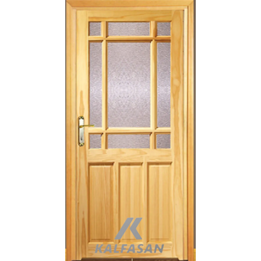 Ahşap Kapı Camlı 17 ahşap kapı modeli