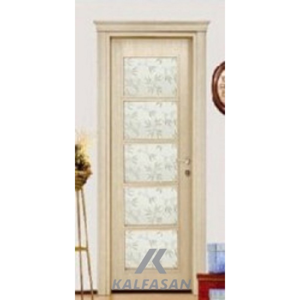 Mdf Kapı Camlı 18 ahşap MDF kapı modeli